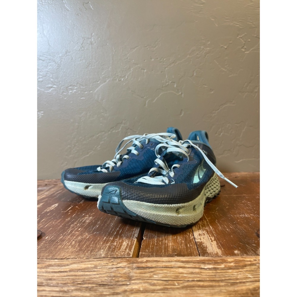 Altra Lone Timp 4 Trail Running Shoes Womens 6 Blue Zero Drop Hiking Wide Toe